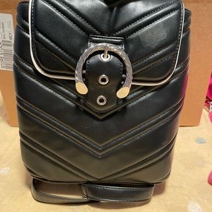 CIRCUS BY SAM EDELMAN Black Carmen Faux Leather Backpack